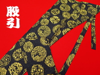 義若オリジナル激安セール柄股引き 金彩吉祥丸紋(黒金)